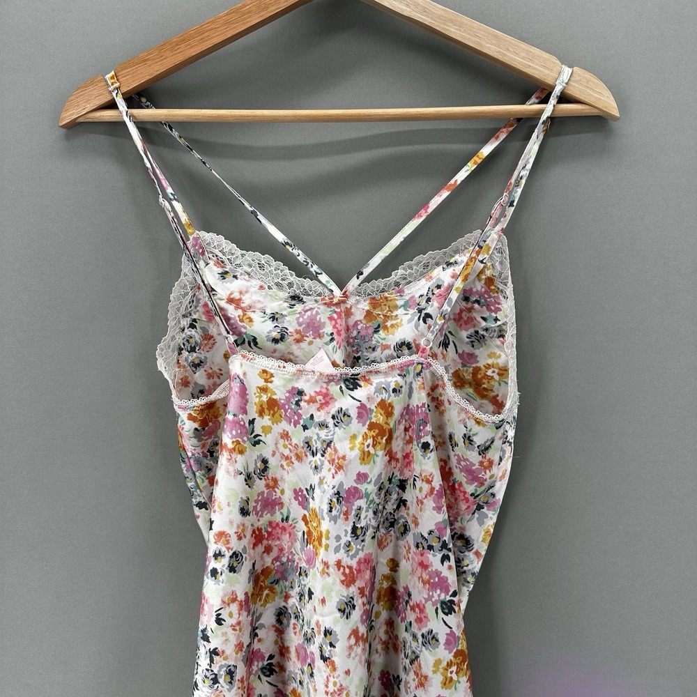 Victorias Secret Floral Cami Mini Slip Dress Lace‎ Womens S Chemise Y2K Babydoll - Picture 5 of 10